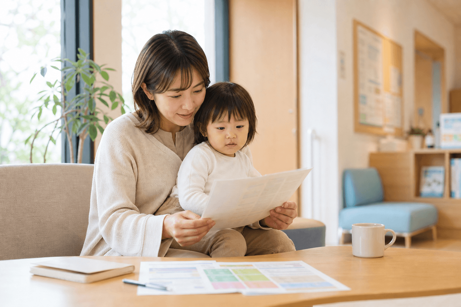 子ども医療費助成を利用する子育て家庭のイメージ